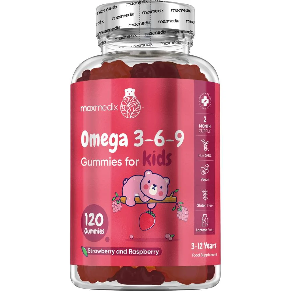 Child, Vitamins & Supplements 3 omega 3 6 9 gummies uk front